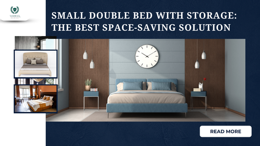 small double bed with storage