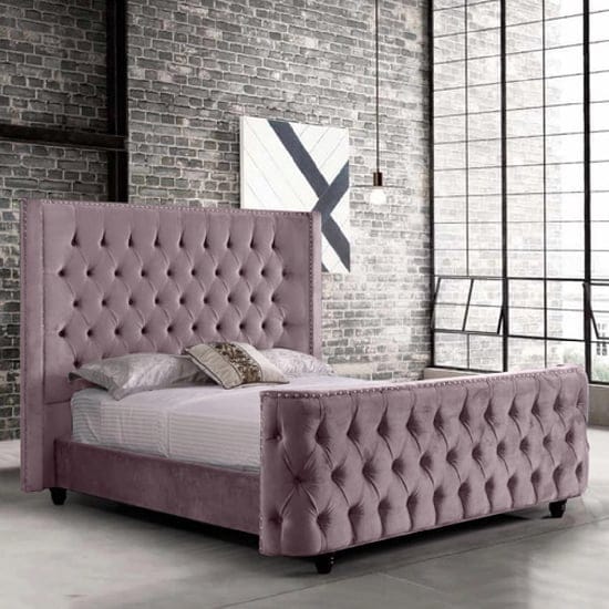 Samiraq Beaded Chesterfield Charm Bed - Optional Gas Lift Storage & Custom Sizes - Free UK Delivery