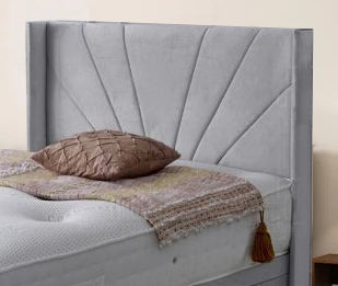 Samiraq Bedrock Bliss Ottoman Storage Bed with Wingback and Sun Raise Designer Headboard