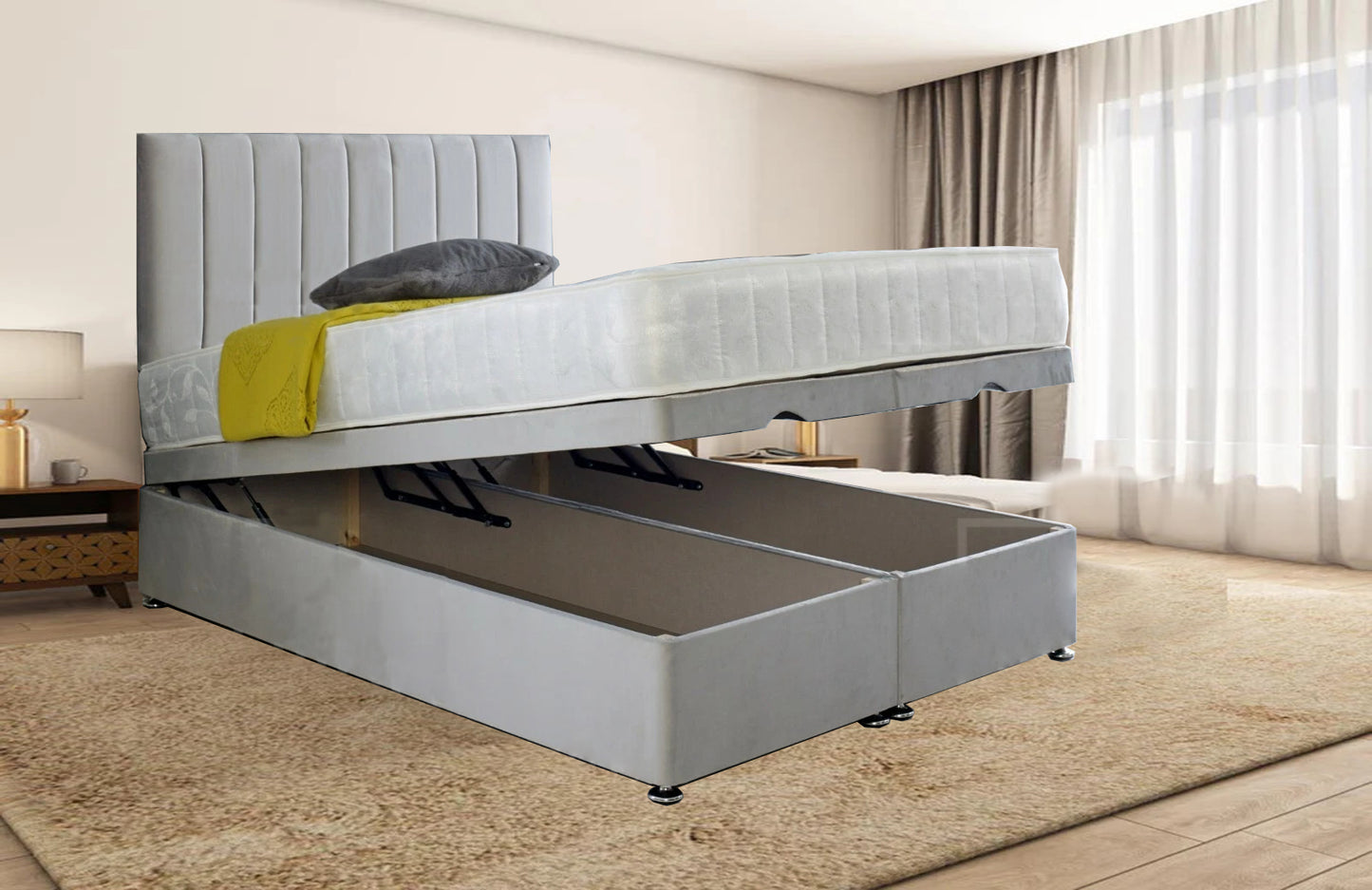 Samiraq Nimbus Nest Ottoman Storage Bed with Classic Panel Design