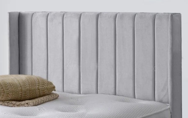 Samiraq Aether Asylum Ottoman Storage Bed with Classic Wing Back Panel Designer Headboard