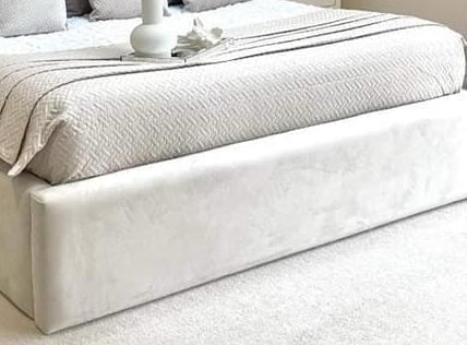 Samiraq Opulent Suite Panel Bed - Luxury Upholstered Bed Frame in Plush 1200 GSM Velvet with Channeled 54-Inch Padded Headboard, 10-Inch Footboard, Optional Gas Lift Storage & Custom Sizes - Free UK Delivery