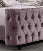 Samiraq Beaded Chesterfield Charm Bed - Optional Gas Lift Storage & Custom Sizes - Free UK Delivery