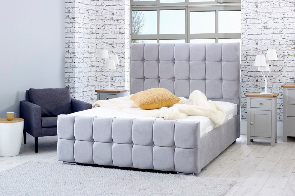 Samiraq Cube Upholstered Designer Bed - SAMIRAQ
