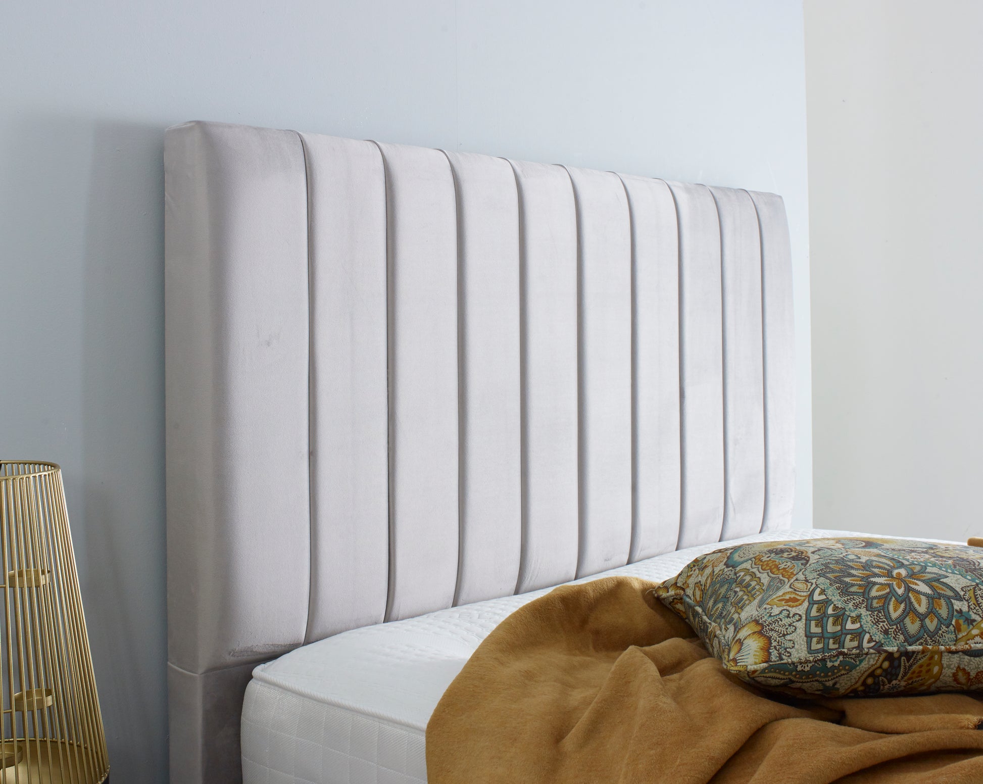 Luxury Samiraq Sapphire Upholstered Panel Bed - SAMIRAQ