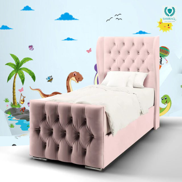 Samiraq Cotton Candy Cloud Chesterfield Buttoned Frame Bed Base - SAMIRAQ