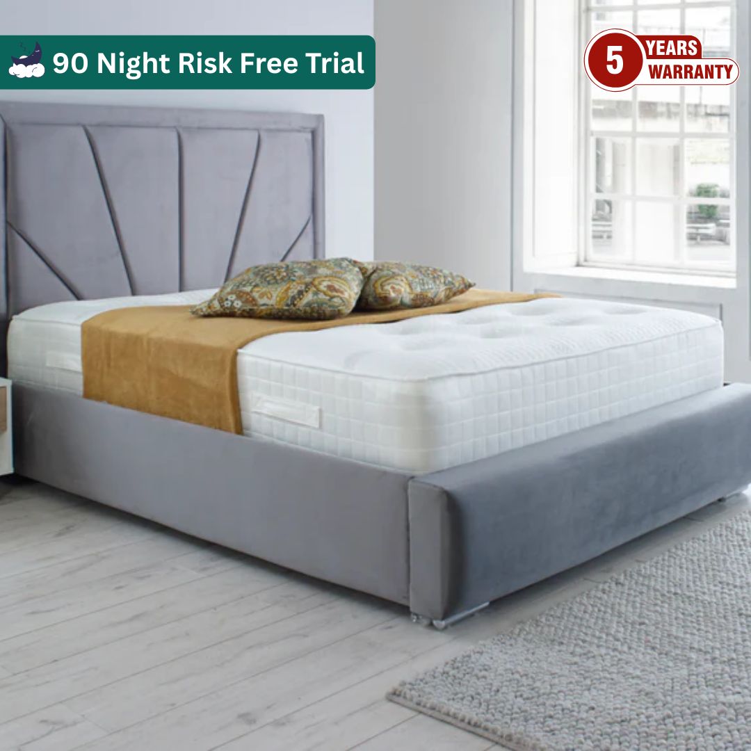 Samiraq Indulgence Upholstered Designer Bed with Metal Gas Lift Storage