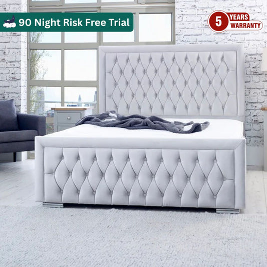 Luxury Samiraq Princess Chesterfield Upholstered Bed
