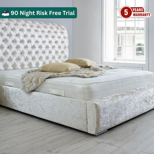 Samiraq Sensation Chesterfield Sleigh Upholstered Bed