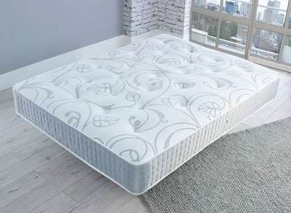 Samiraq Celestial Oxford Bed with Metal Gas Lift Storage & 12.5-Inch Sprung Orthopedic Mattress | Luxurious Chesterfield Design, Free Delivery & Assembly